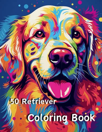 50Pcs Coloring Book for 4-8 Kid Who Loves Dogs Tracing the Golden Footprints