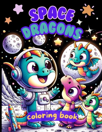 Space Dragons Coloring Book