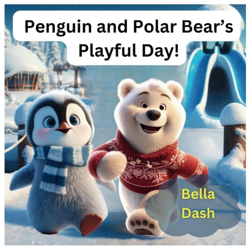 Penguin and Polar Bear's Playful Day "A Frosty Tale of Friendship and Joy"