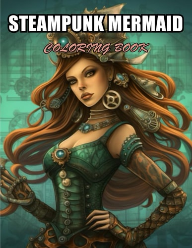 Steampunk Mermaid Coloring Book Exciting Designs Suitable for All Ages