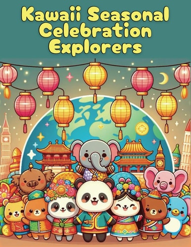 Kawaii Seasonal Celebration Explorers Delightful Coloring Book for Kids of All Ages with 50+ Cute Kawaii Images & Fun Facts on Global Celebrations