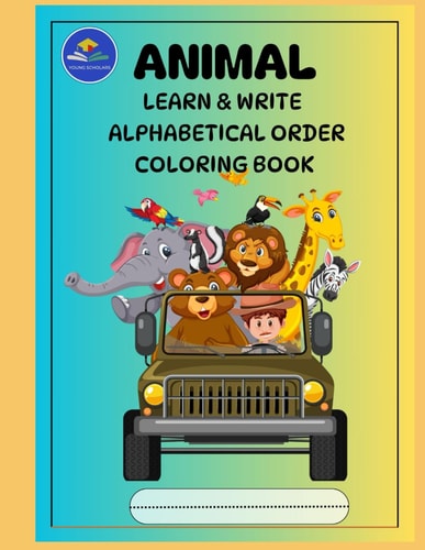 Alphabetcal Animal Coloring Book Color Animals A-Z