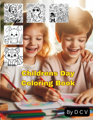 Childrens Day Coloring Book Children's Day Coloring Celebration, Kids Day, 1 June, Fun Activity Book for Kids