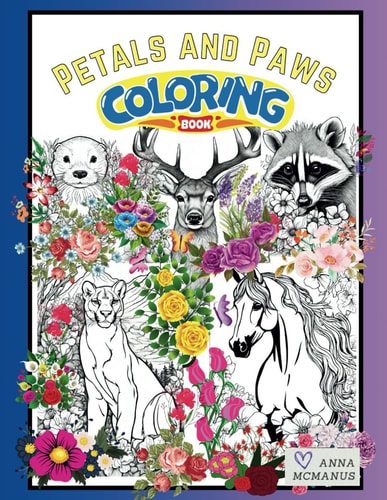 Petals and Paws Coloring Book