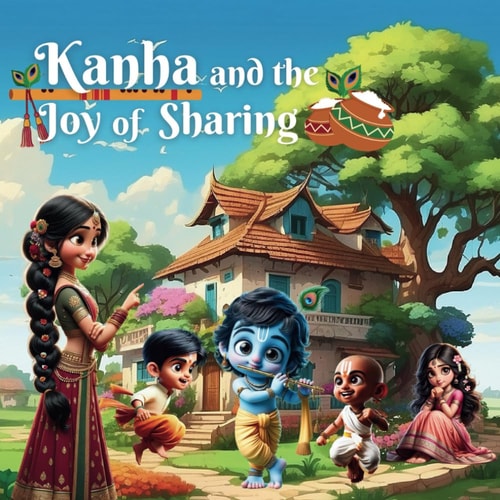 "Kanha and the Joy of Sharing" The Magical Adventures of Kanha: Spreading Joy in Vrindavan and Sharing with Friends
