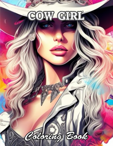 Cow Girl Coloring Book High Quality +100 Beautiful Designs