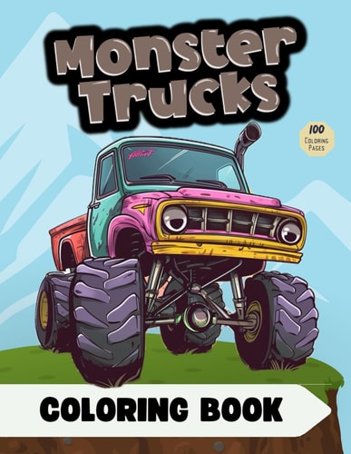 Monster Trucks Coloring Book Cool Fun Racing Machines