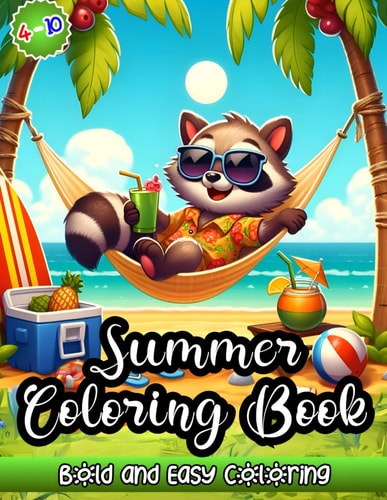 Summer Coloring Book Find Peace and Joy in Every Page of Our Adorable Coloring Book for Kids and Teens - Perfect for Stress Relief and Summer Relaxation!