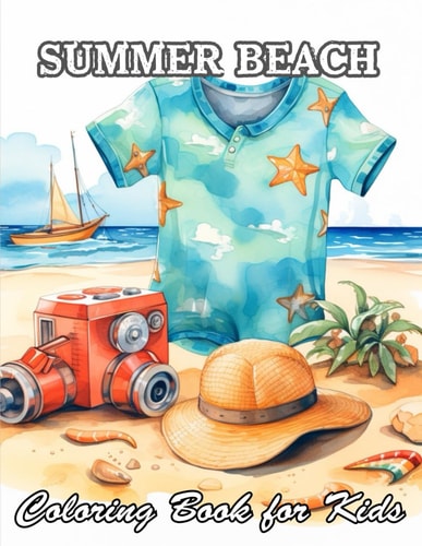 Summer Beach Coloring Book for Kids High Quality +100 Beautiful Designs