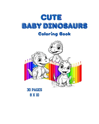 Cute Baby Dinosaurs Coloring Pages