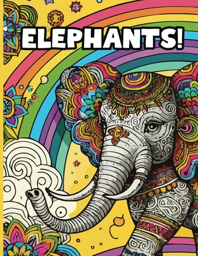 Elephants Animal Coloring Book
