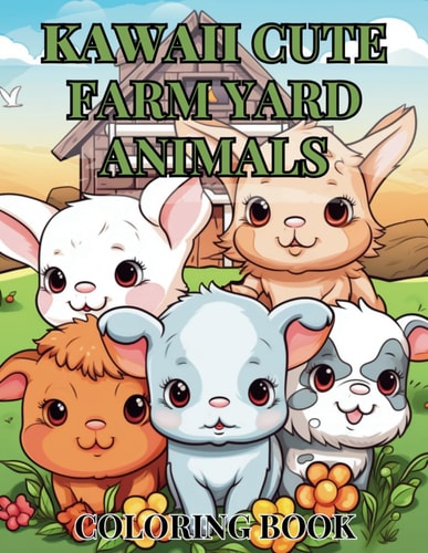 Kawaii Cute Farm Yard Animals A Delightful Children's Coloring Book Adventure with Unique Designs