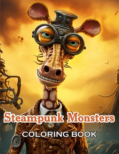 Steampunk Monsters Coloring Book 100+ High-Quality and Unique Coloring Pages