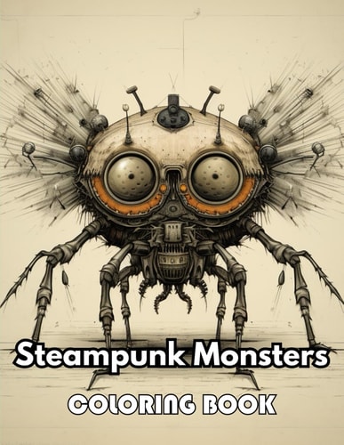 Steampunk Monsters Coloring Book Eautiful and High-Quality Design To Relax and Enjoy