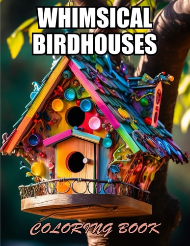 Whimsical Birdhouses Coloring Book Exciting Designs Suitable for All Ages