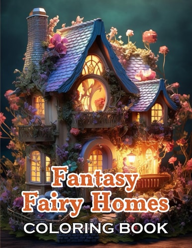 Fantasy Fairy Homes Coloring Book 100+ High-Quality and Unique Coloring Pages
