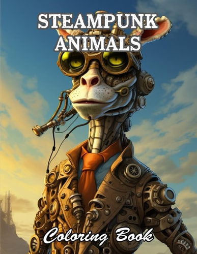 Steampunk Animals Coloring Book Stress Relief And Relaxation Coloring Pages