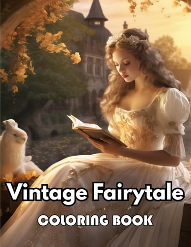 Vintage Fairytale Coloring Book New Edition 100+ Unique and Beautiful High-quality Designs