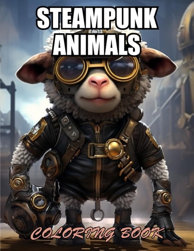Steampunk Animals Coloring Book Beautiful and High-Quality Design To Relax and Enjoy