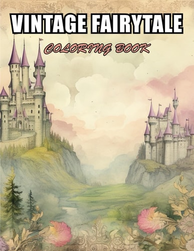 Vintage Fairytale Coloring Book Stress Relief, Relaxation, and Creativity Coloring Pages for All Fans