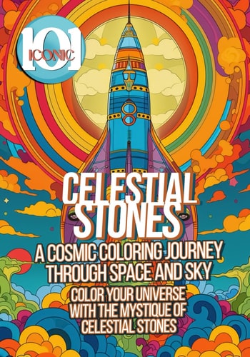 101 Iconic Celestial Stones: A Cosmic Coloring Journey Through Space and Sky: Embark on an Interstellar Adventure of Galactic Rocks and Ethereal Clouds