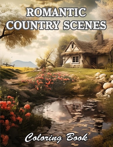 Romantic Country Scenes Coloring Book A Stress Relief Experience for All Ages