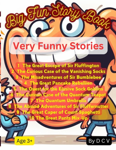 Big Fun Story Book Very Funny Stories Book: Age 3+: Vanishing Socks, Sir Fluffington, Sir Bumblebee, Pancake Rebellion, Elusive Sock Goblins, Quantum Teapot, Quantum Umbrella, Count Spaghetti, Pants Mix-Up.