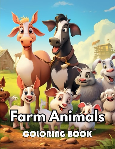 Farm Animals Coloring Book for Kids New Edition 100+ Unique and Beautiful High-quality Designs
