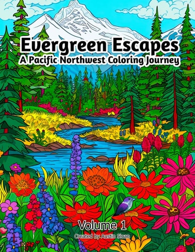Evergreen Escapes A Pacific Northwest Coloring Journey: Volume 1