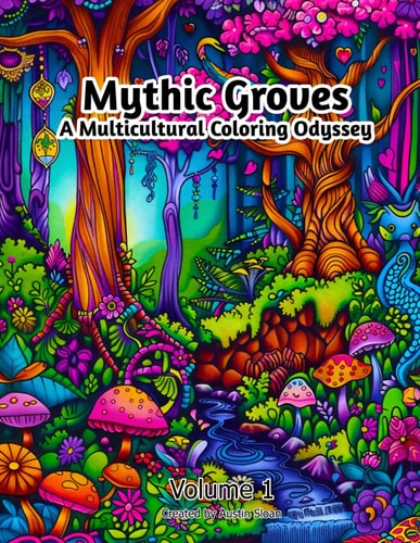 Mythic Groves A Multicultural Coloring Odyssey: Volume 1