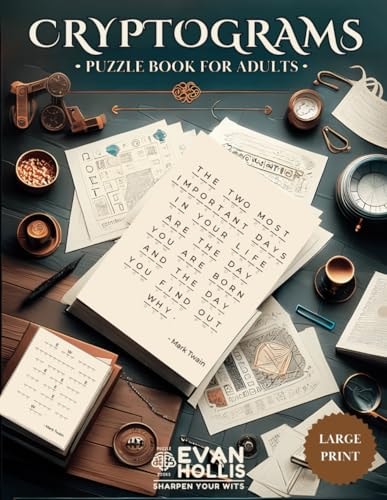 Cryptograms Puzzle Book For Adults Discover Timeless Insights Through Fun Challenges