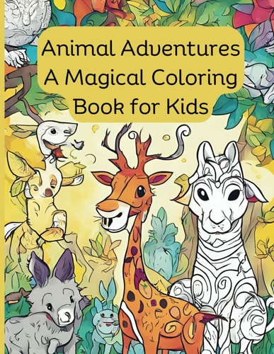 Animal Adventures A Magical Coloring Book for Kids 20 Fun Filled Scenes to Color and Explore, Animal Coloring Book for Kids