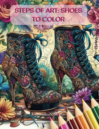 Steps of Art Shoes to Color