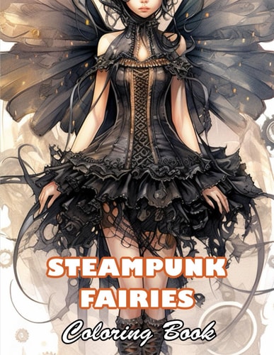 Steampunk Fairies Coloring Book 100+ High-quality Illustrations for All Fans