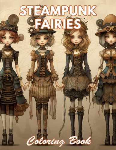 Steampunk Fairies Coloring Book 100+ Coloring Pages for Relaxation and Stress Relief