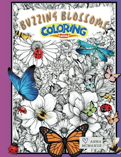Buzzing Blossoms Coloring Book