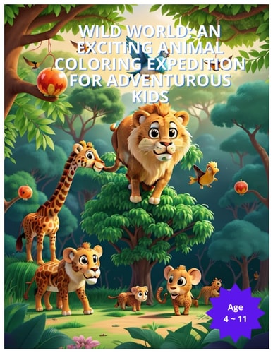 Wild World An Exciting Animal Coloring Expedition for Adventurous Kids: Wild World