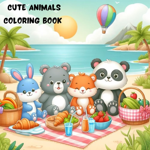 Cute Animals Coloring Book Fun and Engaging Coloring Book for Kids and Teens (4- 13 Years)
