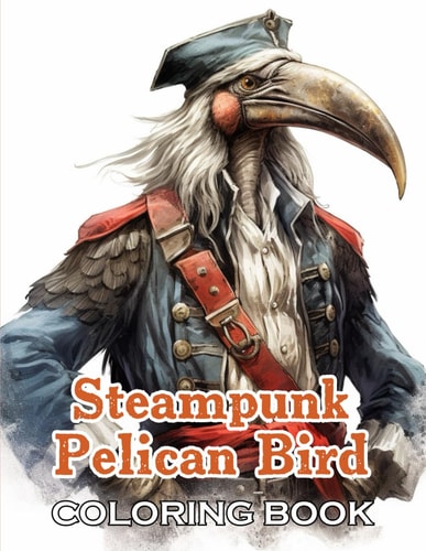 Steampunk Pelican Bird Coloring Book 100+ High-Quality and Unique Coloring Pages
