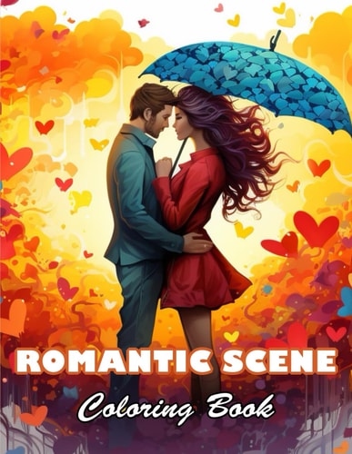 Romantic Scene Coloring Book 100+ High-quality Illustrations for All Fans