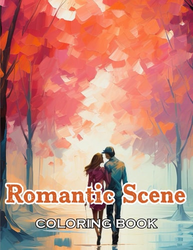 Romantic Scene Coloring Book High Quality +50 Beautiful Designs