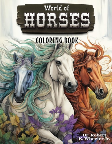 World of Horses Coloring Book