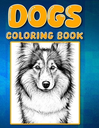 DOGS COLORING BOOK.