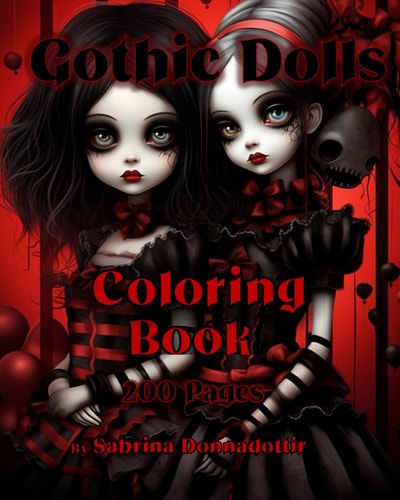 Gothic Dolls Coloring Book