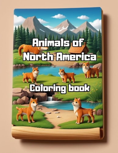 Animals of North America Coloring Book Coloring Book for Kids, Lots of Fun and Training