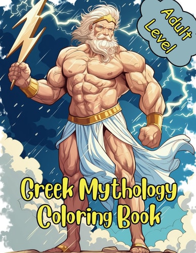 Greek Mythology Coloring Book An Enchanting World of Muscular Greek Gods, Titans, Monsters and Mortals