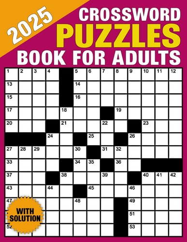 2025 Crossword Puzzles Book For Adults Puzzles with Solutions About People, States, History, Hollywood, American Art