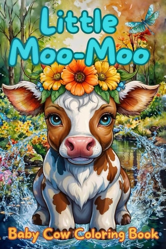 Little Moo-Moo Adorable Baby Cow Coloring Book for Kids