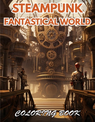 Steampunk Fantastical World Coloring Book 100+ Beautiful Designs for Relaxation, and Creativity