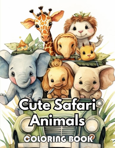 Cute Safari Animals Coloring Book Unique and Beautiful High-quality Designs